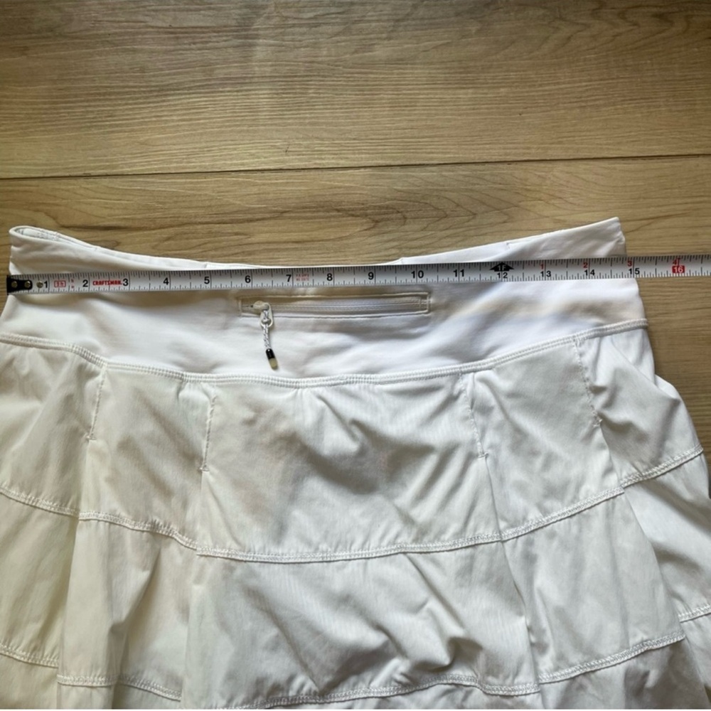 lululemon pace rival skirt regular 8 running yoga tennis EUC athleasure white​​ - Picture 10 of 10